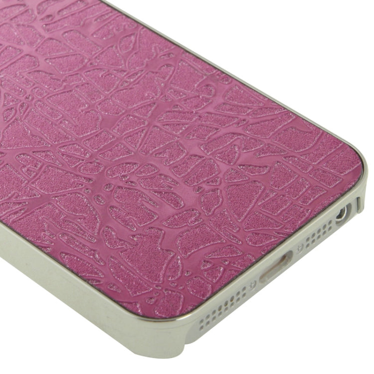Crystal Frosted Geometric Pattern Plating Plastic Shell for iPhone 5 & 5s & SE
