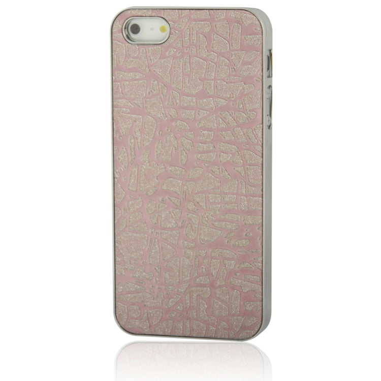 Crystal Frosted Geometric Pattern Plating Plastic Shell for iPhone 5 & 5s & SE