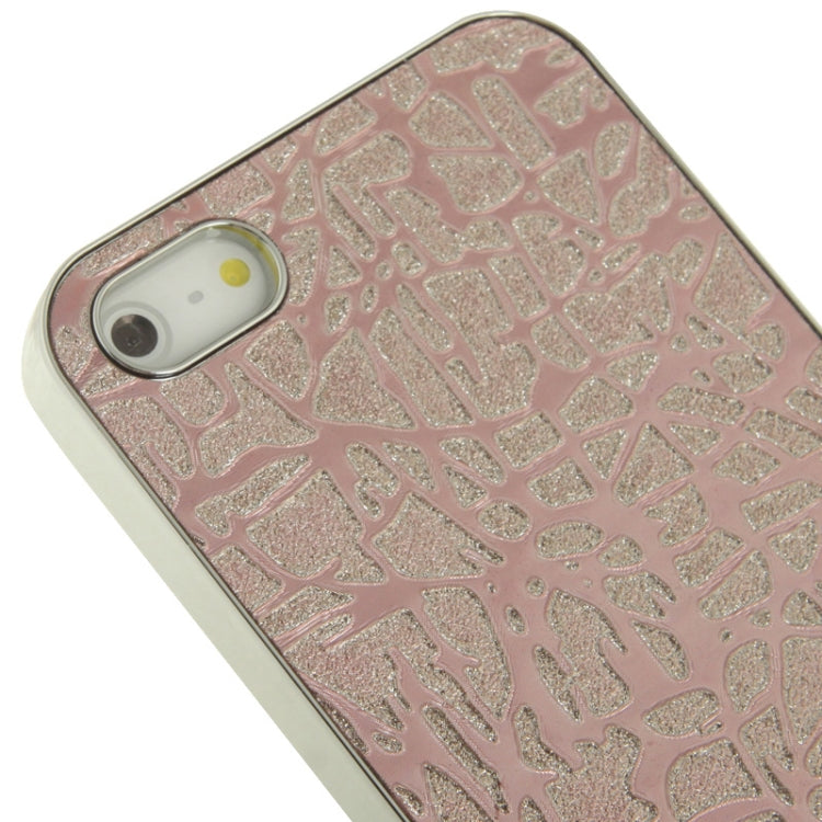 Crystal Frosted Geometric Pattern Plating Plastic Shell for iPhone 5 & 5s & SE