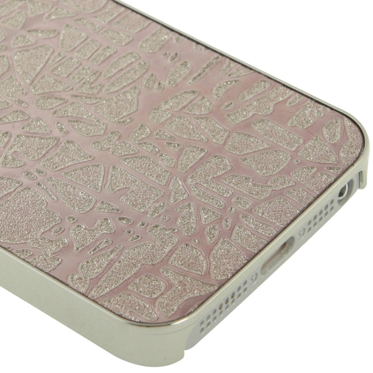 Crystal Frosted Geometric Pattern Plating Plastic Shell for iPhone 5 & 5s & SE