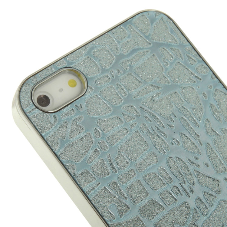 Crystal Frosted Geometric Pattern Plating Plastic Shell for iPhone 5 & 5s & SE