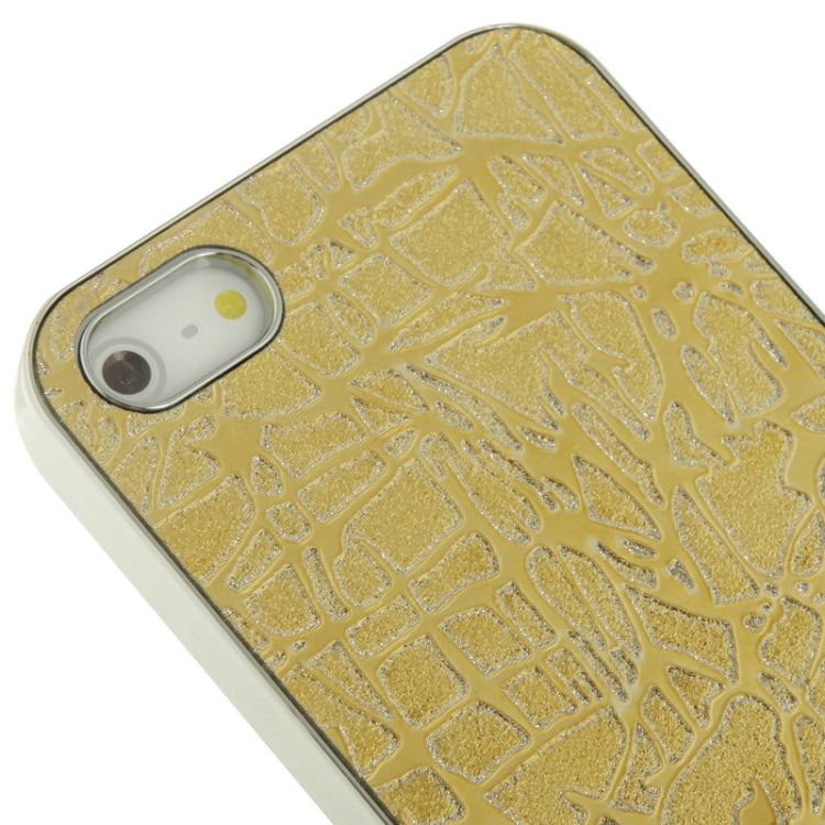 Crystal Frosted Geometric Pattern Plating Plastic Shell for iPhone 5 & 5s & SE