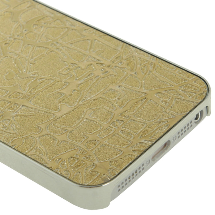 Crystal Frosted Geometric Pattern Plating Plastic Shell for iPhone 5 & 5s & SE
