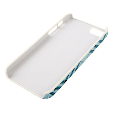 Fashionable Grid Pattern Sticking Leather Plastic Protective Case for iPhone 5 & 5s & SE