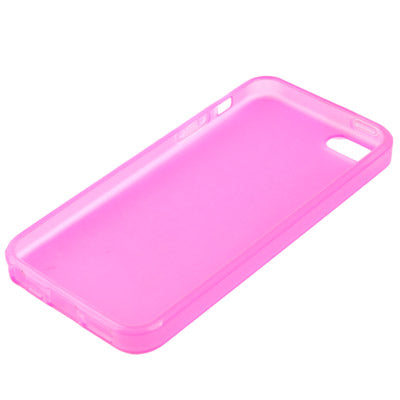 High Quality Smooth Surface Translucent TPU Shell for iPhone 5(Magenta)