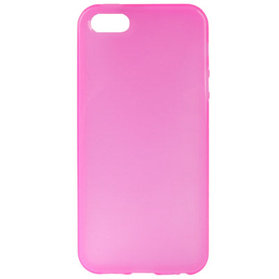 High Quality Smooth Surface Translucent TPU Shell for iPhone 5(Magenta)