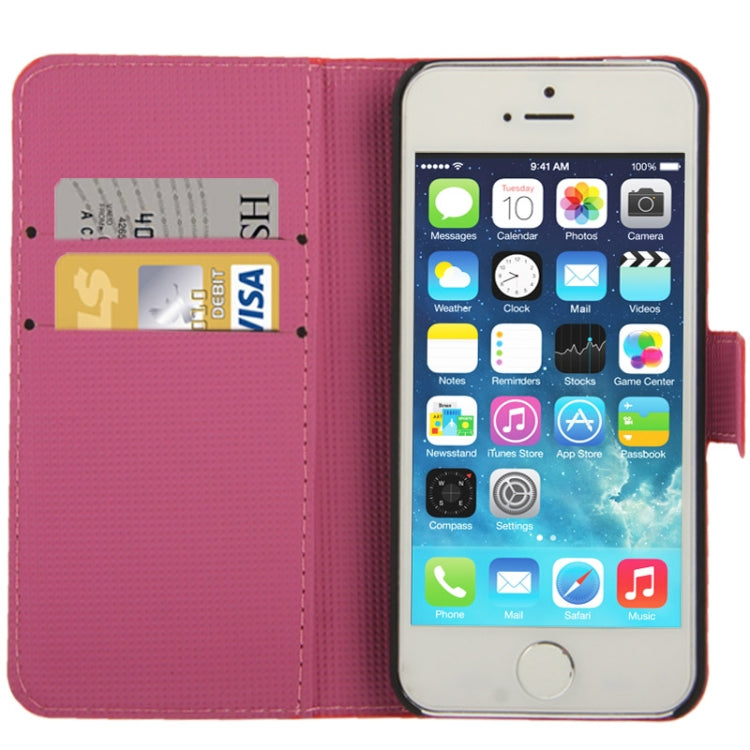 Butterfly Pattern Leather Case with Credit Card Slots & Holder