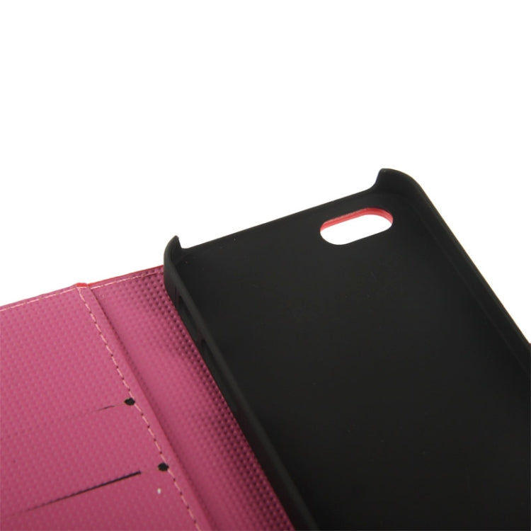 Butterfly Pattern Leather Case with Credit Card Slots & Holder