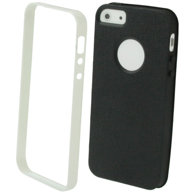 High Quality TPU Case with Bumper Frame for iPhone 5  (Black)
