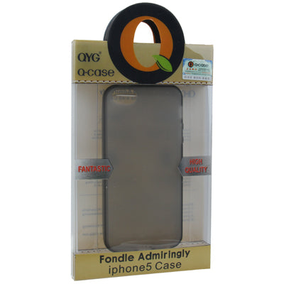 QYG Q-case High Quality Translucent Frosted TPU Protection Case with Keys for iPhone 5 & 5s & SE