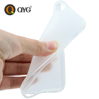 QYG Q-case High Quality Translucent Frosted TPU Protection Case with Keys for iPhone 5 & 5s & SE