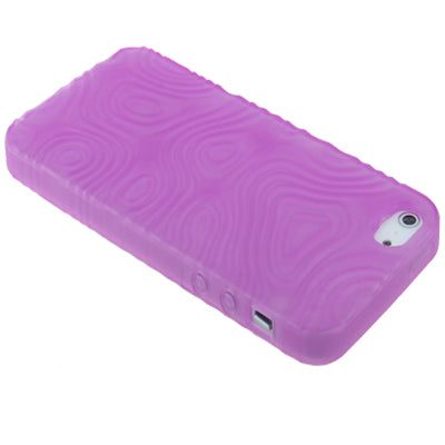 3D Water Wave Texture Anti-skidding TPU Case for i iPhone 5 & 5S & SE (Purple)