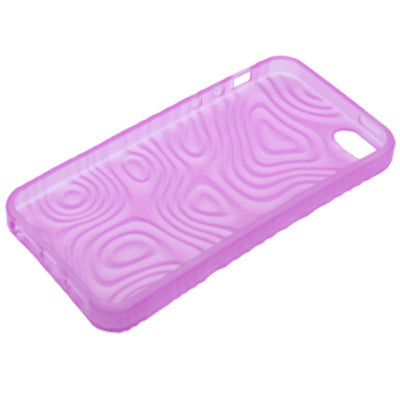 3D Water Wave Texture Anti-skidding TPU Case for i iPhone 5 & 5S & SE (Purple)