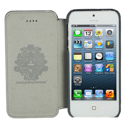 Luxury Leather Series Weave Texture Horizontal Flip Imported Sheepskin Case for iPhone 5 & 5s & SE