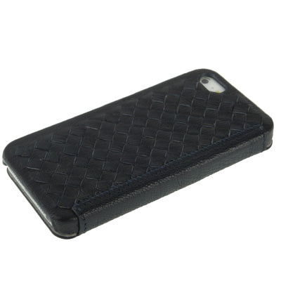 Luxury Leather Series Weave Texture Horizontal Flip Imported Sheepskin Case for iPhone 5 & 5s & SE