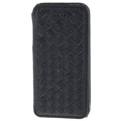 Luxury Leather Series Weave Texture Horizontal Flip Imported Sheepskin Case for iPhone 5 & 5s & SE
