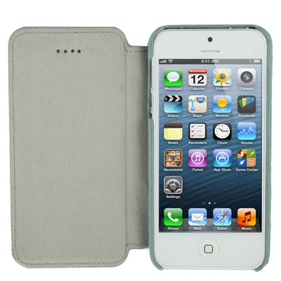 Luxury Leather Series Weave Texture Horizontal Flip Imported Sheepskin Case for iPhone 5 & 5s & SE