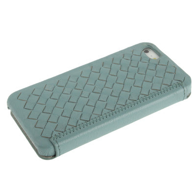 Luxury Leather Series Weave Texture Horizontal Flip Imported Sheepskin Case for iPhone 5 & 5s & SE