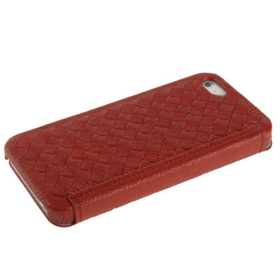 Luxury Leather Series Weave Texture Horizontal Flip Imported Sheepskin Case for iPhone 5 & 5s & SE