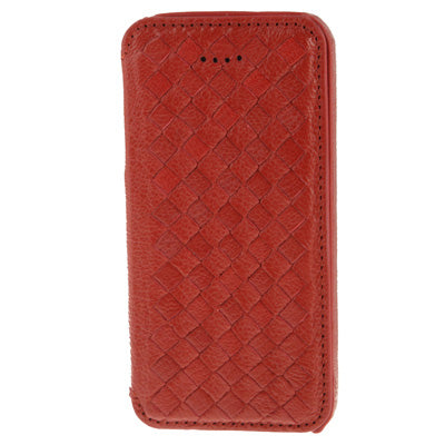 Luxury Leather Series Weave Texture Horizontal Flip Imported Sheepskin Case for iPhone 5 & 5s & SE