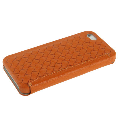 Luxury Leather Series Weave Texture Horizontal Flip Imported Sheepskin Case for iPhone 5 & 5s & SE