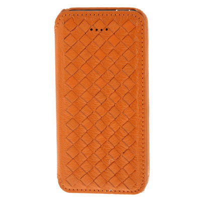 Luxury Leather Series Weave Texture Horizontal Flip Imported Sheepskin Case for iPhone 5 & 5s & SE