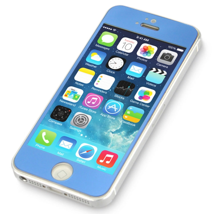 Electroplate Color Toughened Protective Explosion-proof Tempered Front + Back Glass Film for iPhone 5 & 5S