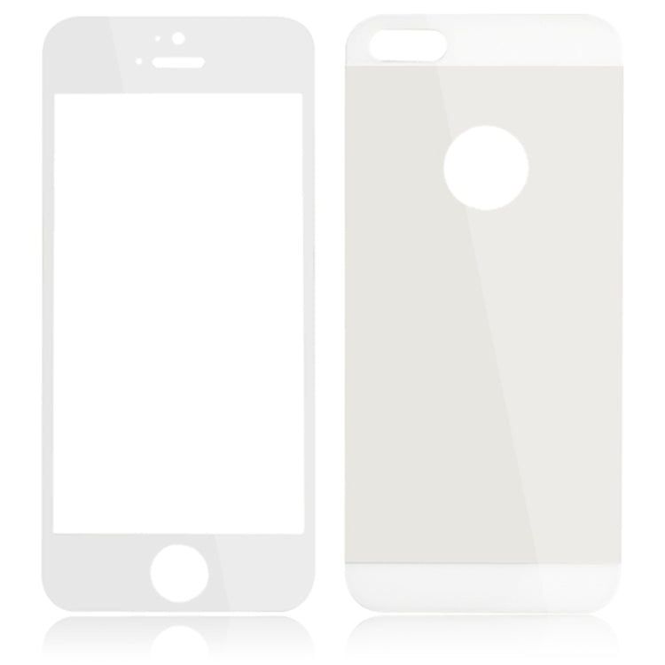 Electroplate Color Toughened Protective Explosion-proof Tempered Front + Back Glass Film for iPhone 5 & 5S