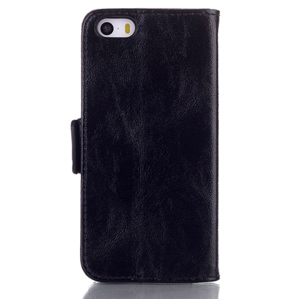 Oil Leather Case with Credit Card Slot & Holder for iPhone 5 & 5s & SE & SE