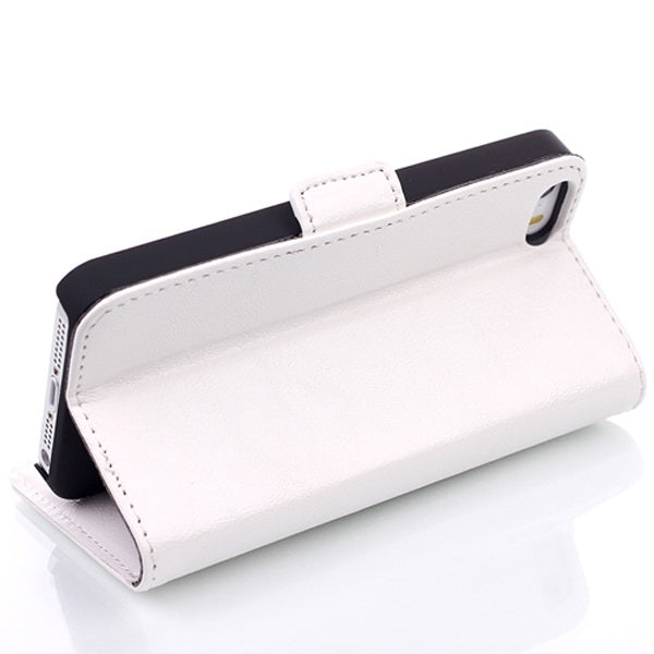 Oil Leather Case with Credit Card Slot & Holder for iPhone 5 & 5s & SE & SE