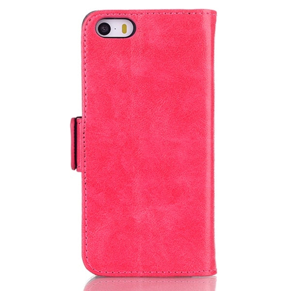 Oil Leather Case with Credit Card Slot & Holder for iPhone 5 & 5s & SE & SE