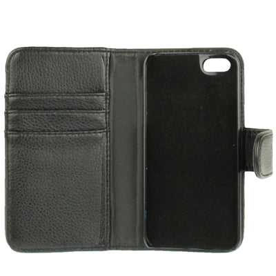 Lichi Texture Flip Leather Case Cover with Credit Card Slots & Belt Clip for iPhone 5 & 5s & SE & SE