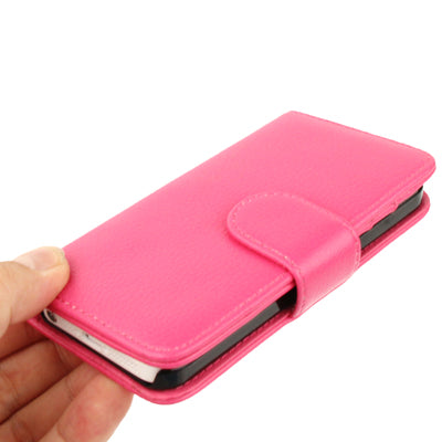 Lichi Texture Flip Leather Case Cover with Credit Card Slots & Belt Clip for iPhone 5 & 5s & SE & SE