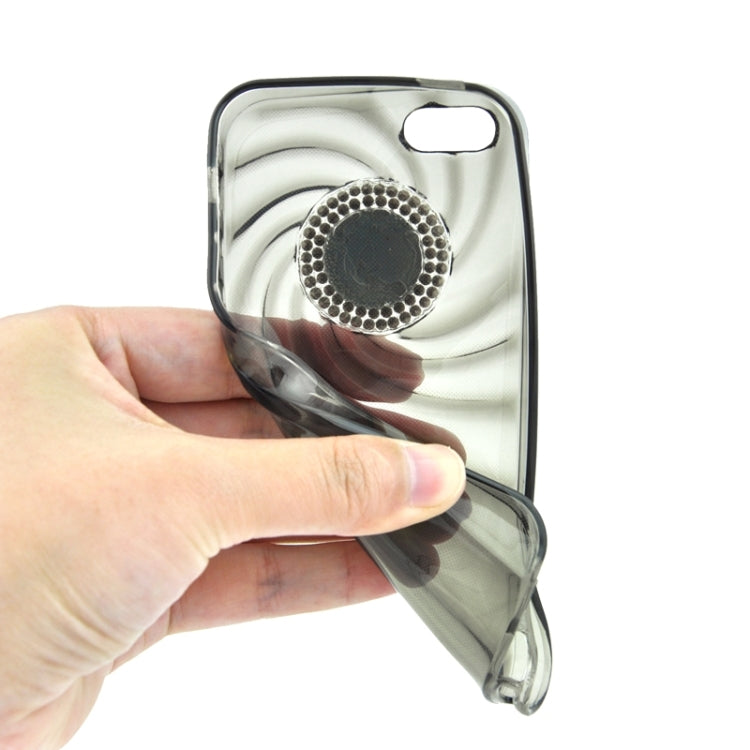 Ultra-Thin Fashionable Whirlwind with Diamond TPU Protective Case for iPhone 5 & 5s & SE