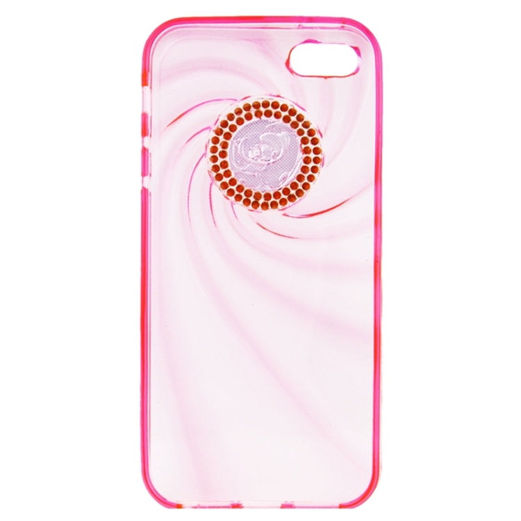 Ultra-Thin Fashionable Whirlwind with Diamond TPU Protective Case for iPhone 5 & 5s & SE