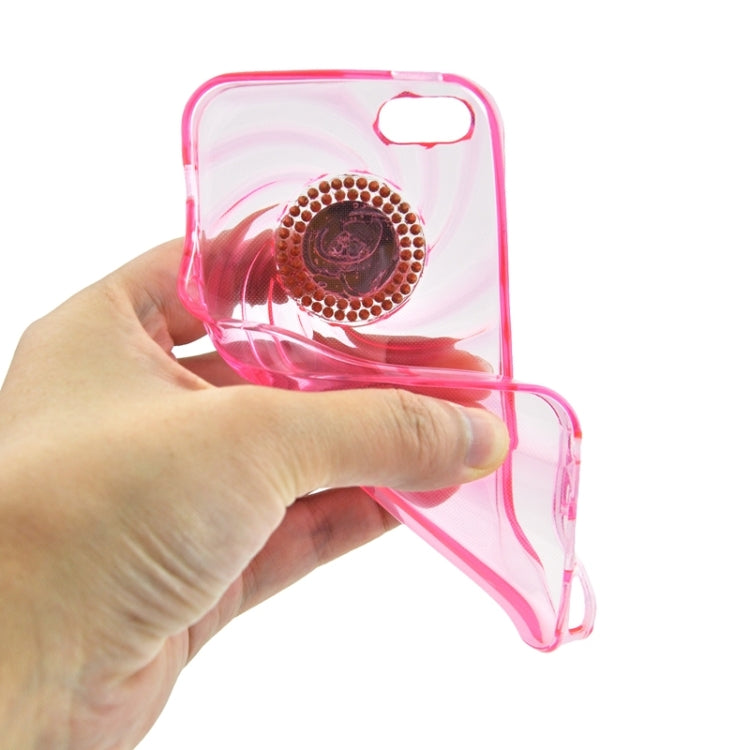Ultra-Thin Fashionable Whirlwind with Diamond TPU Protective Case for iPhone 5 & 5s & SE