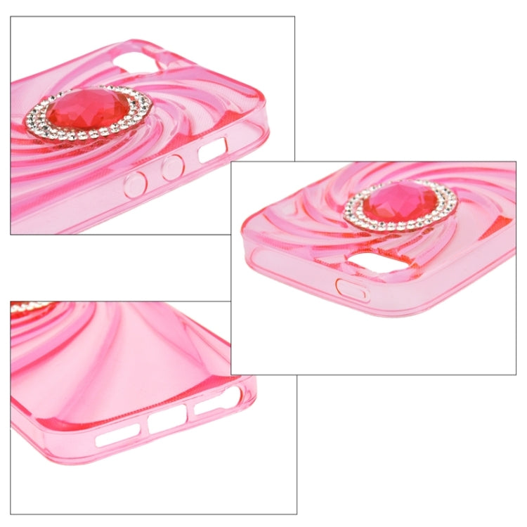 Ultra-Thin Fashionable Whirlwind with Diamond TPU Protective Case for iPhone 5 & 5s & SE