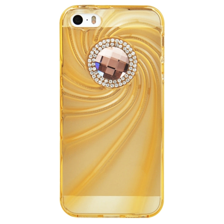 Ultra-Thin Fashionable Whirlwind with Diamond TPU Protective Case for iPhone 5 & 5s & SE