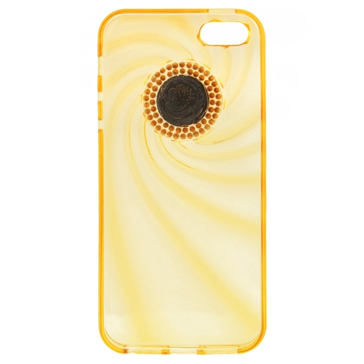 Ultra-Thin Fashionable Whirlwind with Diamond TPU Protective Case for iPhone 5 & 5s & SE