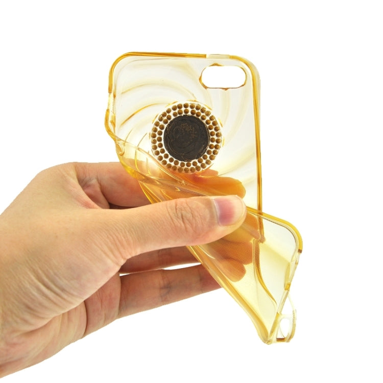 Ultra-Thin Fashionable Whirlwind with Diamond TPU Protective Case for iPhone 5 & 5s & SE