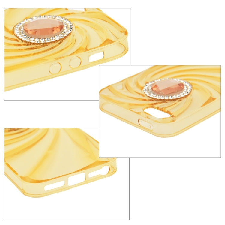 Ultra-Thin Fashionable Whirlwind with Diamond TPU Protective Case for iPhone 5 & 5s & SE