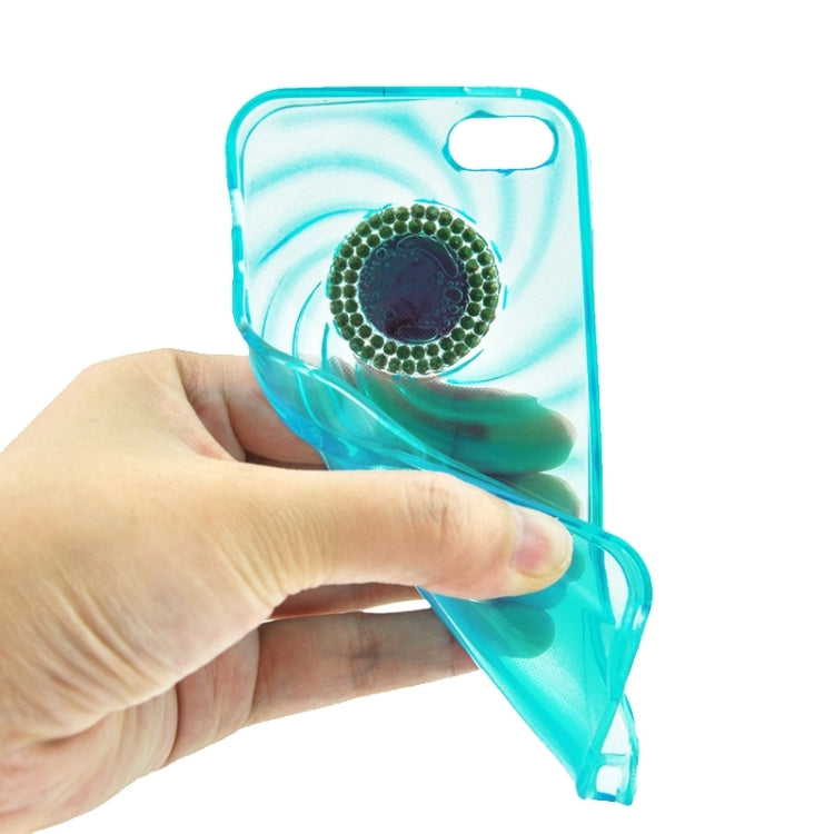 Ultra-Thin Fashionable Whirlwind with Diamond TPU Protective Case for iPhone 5 & 5s & SE