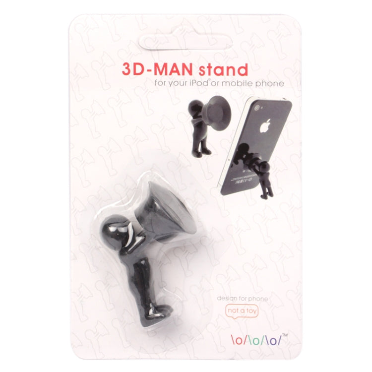 3D Man Stand with Silicone Sucker, For iPhone, Galaxy, Sony, Lenovo, HTC, Huawei, and other Smartphones, Random Color Delivery