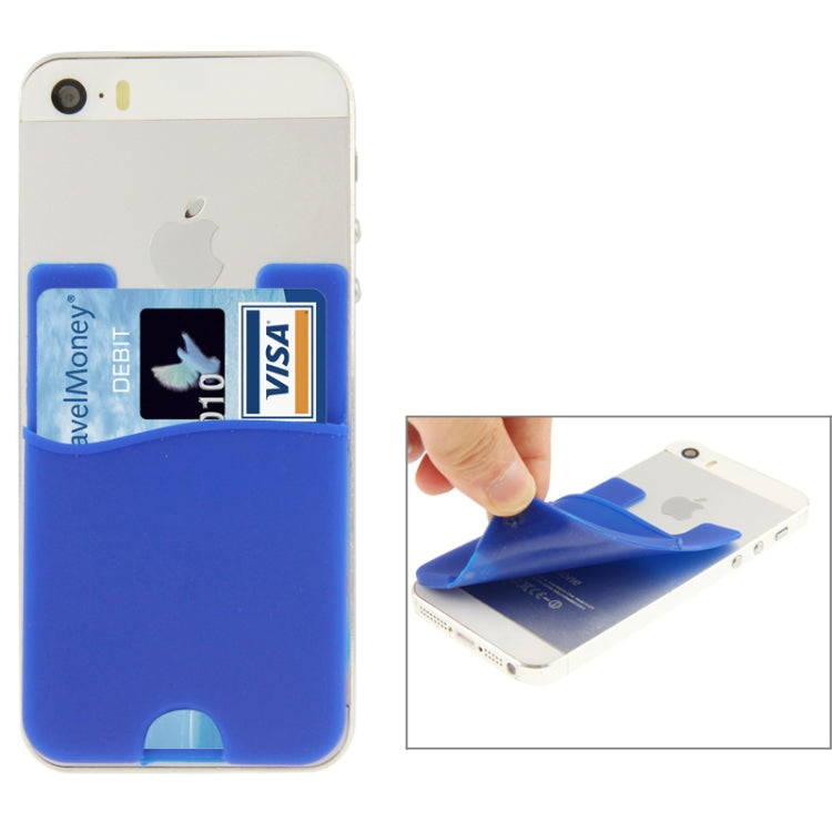 Smart Wallet Silicone Card Pocket, For iPhone, Galaxy, Huawei, Xiaomi, LG, HTC and Other Smart Phones