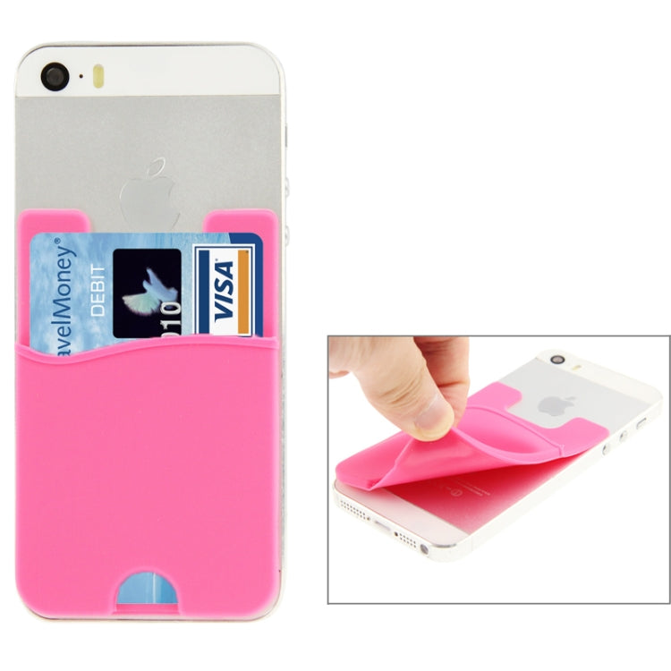 Smart Wallet Silicone Card Pocket, For iPhone, Galaxy, Huawei, Xiaomi, LG, HTC and Other Smart Phones