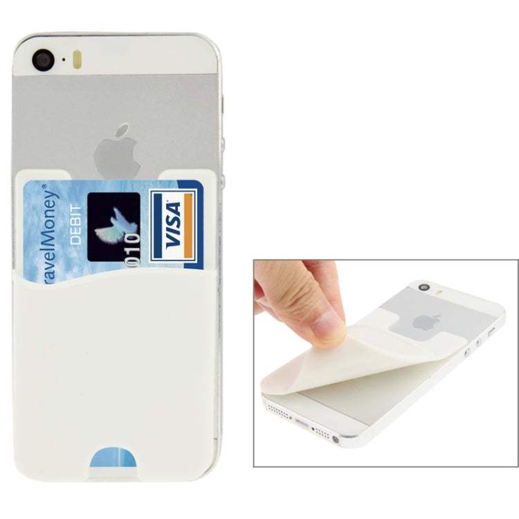 Smart Wallet Silicone Card Pocket, For iPhone, Galaxy, Huawei, Xiaomi, LG, HTC and Other Smart Phones