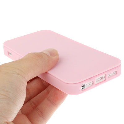 Scrub Flip Silicon Case for iPhone 5 & 5s & SE (Pink)