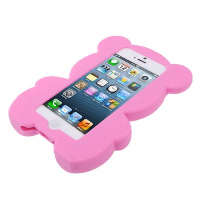 3D Cartoon Bear Shape Silicone Case for iPhone 5 & 5s & SE & SE