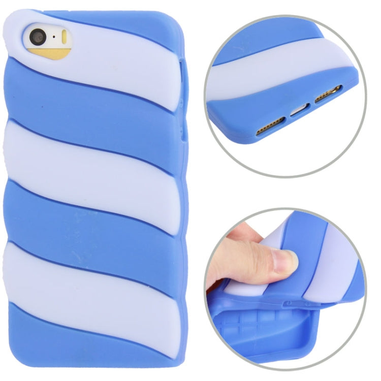 Colorful Stripe Pattern Silicone Case for iPhone 5 & 5s & SE & SE
