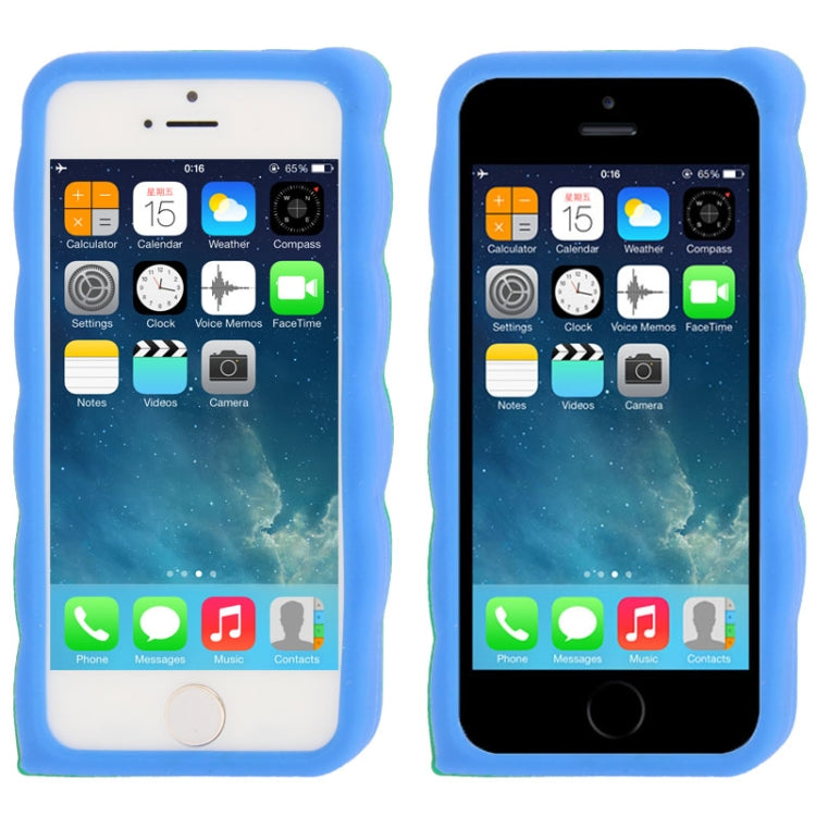 Colorful Stripe Pattern Silicone Case for iPhone 5 & 5s & SE & SE